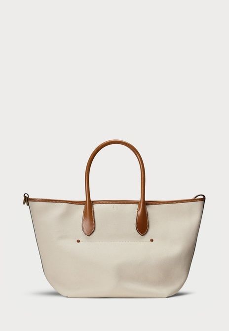 RALPH LAUREN Tote Medium Tote Bag Natural / Navy 428962165-001 &mdash; фото 3 з 6