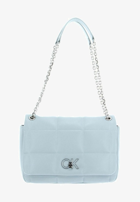 RE-LOCK QUILT - Handbag Pearl blue Calvin Klein — Фото, Картинка BAG❤BAG Купить оригинал Украина, Киев, Житомир, Львов, Одесса ❤bag-bag.com.ua