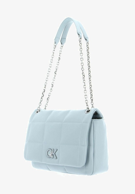 RE-LOCK QUILT - Handbag Pearl blue Calvin Klein — Фото, Картинка BAG❤BAG Купить оригинал Украина, Киев, Житомир, Львов, Одесса ❤bag-bag.com.ua