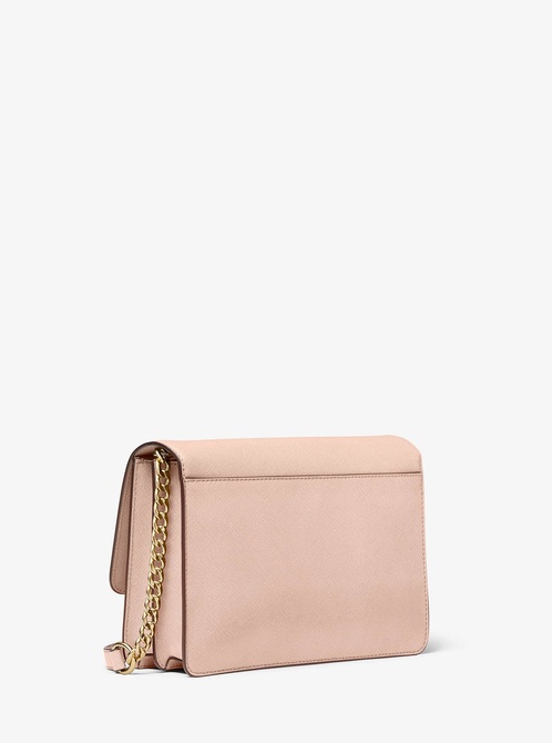 Daniela Large Saffiano Leather Crossbody Bag SOFT PINK MICHAEL KORS — Фото, Картинка BAG❤BAG Купить оригинал Украина, Киев, Житомир, Львов, Одесса ❤bag-bag.com.ua