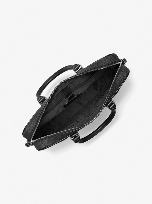 Hudson Logo and Leather Briefcase BLACK MICHAEL KORS — Фото, Картинка BAG❤BAG Купить оригинал Украина, Киев, Житомир, Львов, Одесса ❤bag-bag.com.ua