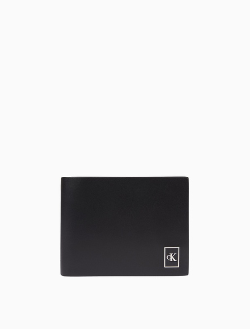 Enamel Monogram Logo Plaque Bifold Wallet BLACK Calvin Klein — Фото, Картинка BAG❤BAG Купить оригинал Украина, Киев, Житомир, Львов, Одесса ❤bag-bag.com.ua