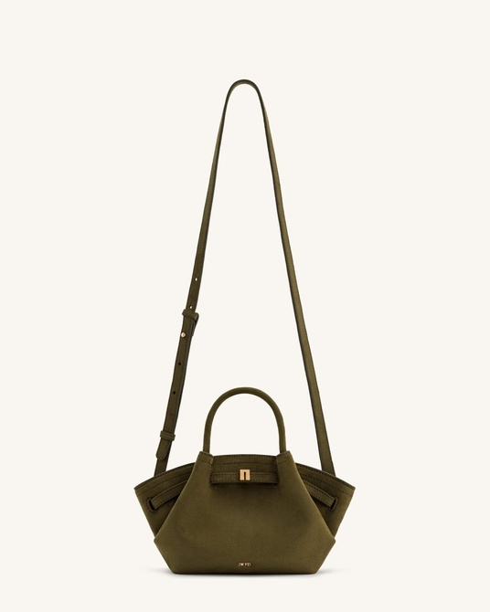 Hana Mini Faux Suede Tote Bag DARK OLIVE JW PEI — Фото, Картинка BAG❤BAG Придбати оригінал Україна, Київ, Житомир, Львів, Одеса ❤bag-bag.com.ua