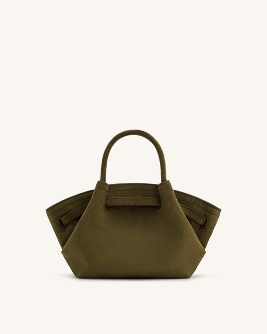 Hana Mini Faux Suede Tote Bag DARK OLIVE JW PEI — Фото, Картинка BAG❤BAG Придбати оригінал Україна, Київ, Житомир, Львів, Одеса ❤bag-bag.com.ua