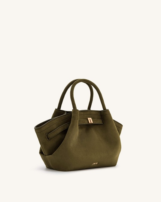 Hana Mini Faux Suede Tote Bag DARK OLIVE JW PEI — Фото, Картинка BAG❤BAG Придбати оригінал Україна, Київ, Житомир, Львів, Одеса ❤bag-bag.com.ua