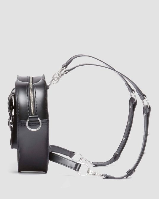 Dr. Martens Brush Off Leather Heart Shaped Bag Khaki black AD015772 &mdash; фото 6 з 9