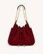 JW PEI Rowan Faux Suede Quilted Chain Bucket Bag Dark red BG143342JWP &mdash; фото 3 з 4