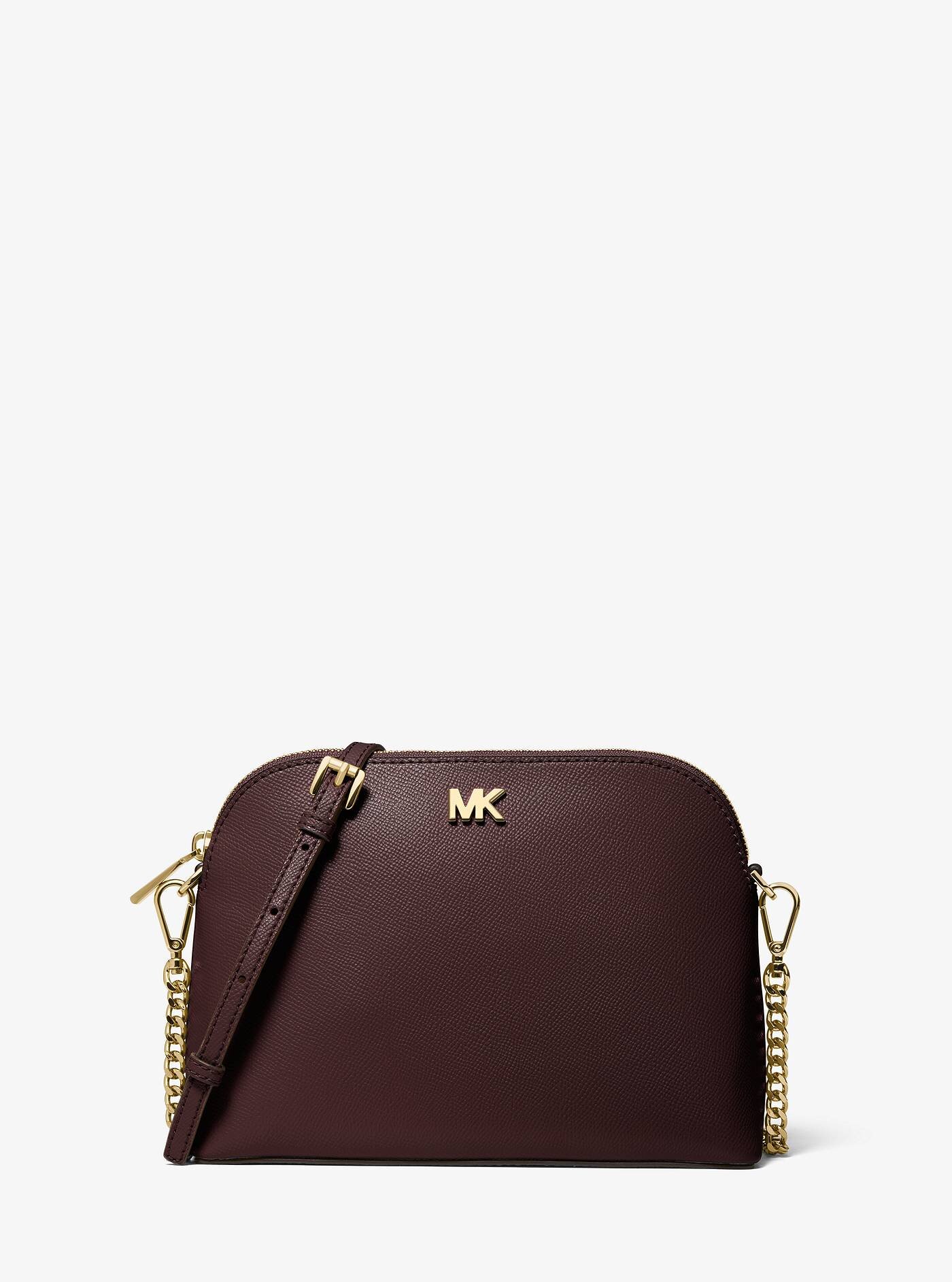 michael kors large crossgrain leather dome crossbody