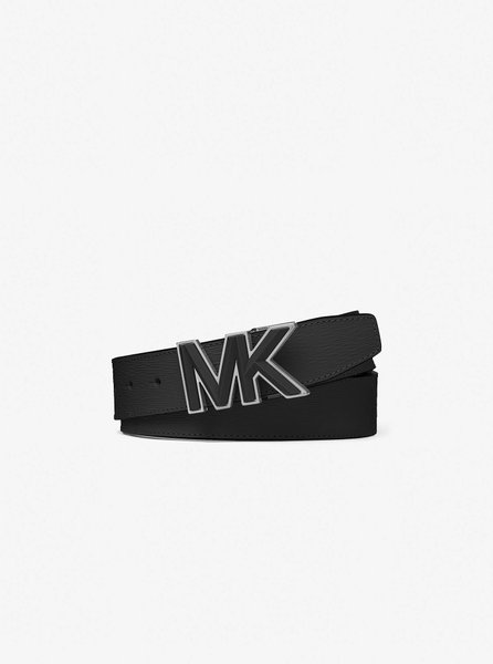 Logo Buckle Leather Belt BLACK MICHAEL KORS — Фото, Картинка BAG❤BAG Купить оригинал Украина, Киев, Житомир, Львов, Одесса ❤bag-bag.com.ua