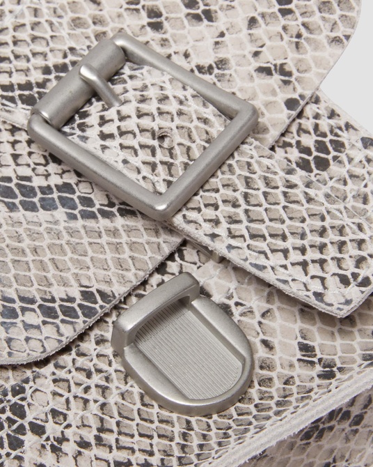 Snake Print Leather Vertical Crossbody Bag SAND+BLACK PYTHON PRINT SUEDE Dr. Martens — Фото, Картинка BAG❤BAG Купить оригинал Украина, Киев, Житомир, Львов, Одесса ❤bag-bag.com.ua