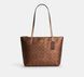 COACH Fiona Zip Tote Bag In Signature Canvas Gold / Brown / Copper CW396 &mdash; фото 1 из 7