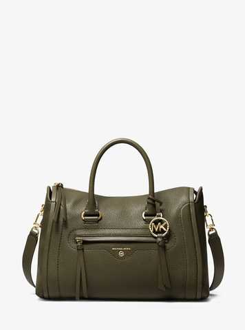 michael michael kors carine medium pebbled leather satchel