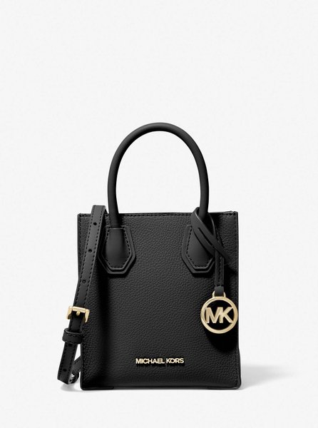 Mercer Extra-Small Pebbled Leather Crossbody Bag BLACK MICHAEL KORS — Фото, Картинка BAG❤BAG Купить оригинал Украина, Киев, Житомир, Львов, Одесса ❤bag-bag.com.ua