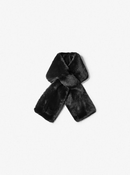 Faux Fur Pull-Through Scarf BLACK MICHAEL KORS — Фото, Картинка BAG❤BAG Купить оригинал Украина, Киев, Житомир, Львов, Одесса ❤bag-bag.com.ua