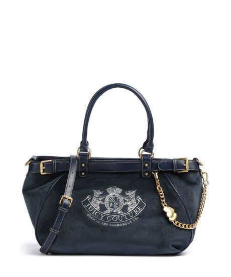 Juicy Couture Twig Narrative Velvet L Tote Bag Velvet Fabric Blue depths BIJTG8987WZC-J65 &mdash; фото 1 из 6