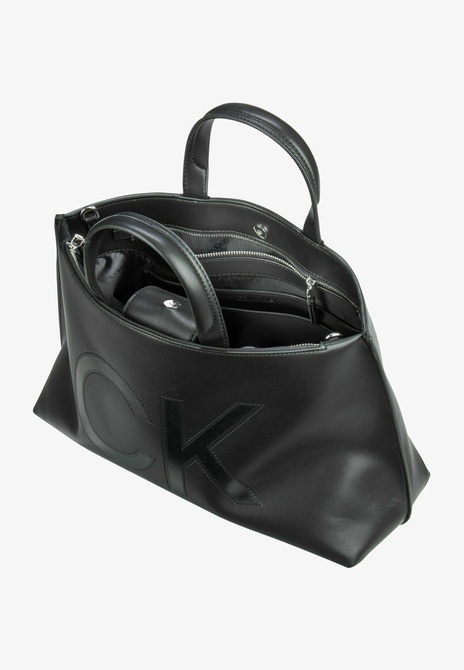 SET SHOPPER SMALL PSP22 - Handbag Ck black Calvin Klein — Фото, Картинка BAG❤BAG Купить оригинал Украина, Киев, Житомир, Львов, Одесса ❤bag-bag.com.ua