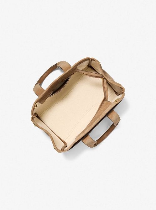MICHAEL KORS Romee Small Suede Satchel HUSK 30F5G1ZS1S &mdash; фото 2 из 3