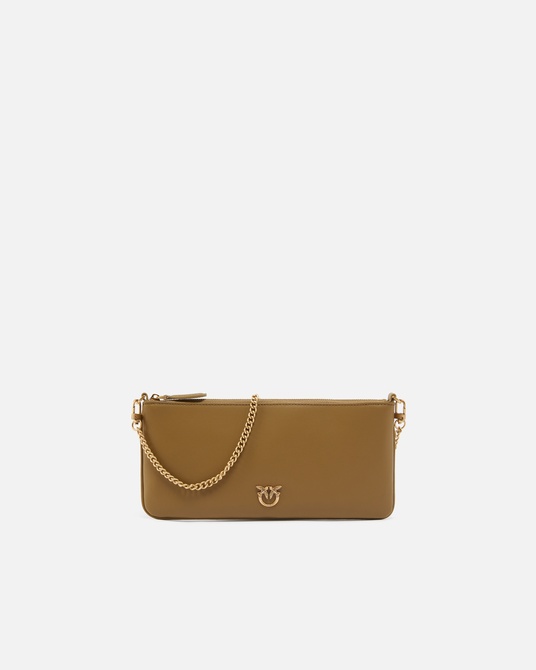 Horizontal Flat Bag in leather GOLD Pinko — Фото, Картинка BAG❤BAG Придбати оригінал Україна, Київ, Житомир, Львів, Одеса ❤bag-bag.com.ua