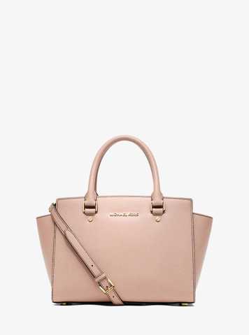 michael kors selma saffiano leather medium satchel bag