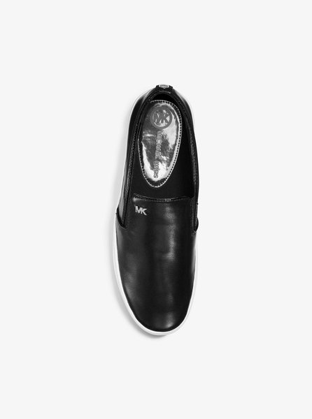 Keaton Leather Slip-On Sneaker BLACK MICHAEL KORS — Фото, Картинка BAG❤BAG Купить оригинал Украина, Киев, Житомир, Львов, Одесса ❤bag-bag.com.ua