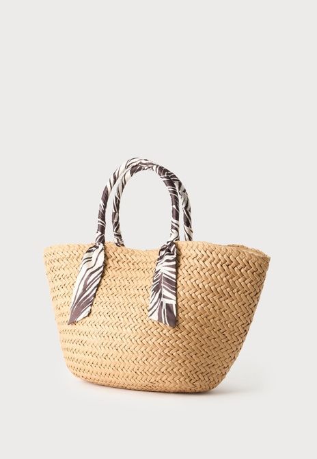 GUESS Beach Straw Tote Bag Brown / White / Beige E5GZ10WH660-PMJU &mdash; фото 2 из 4