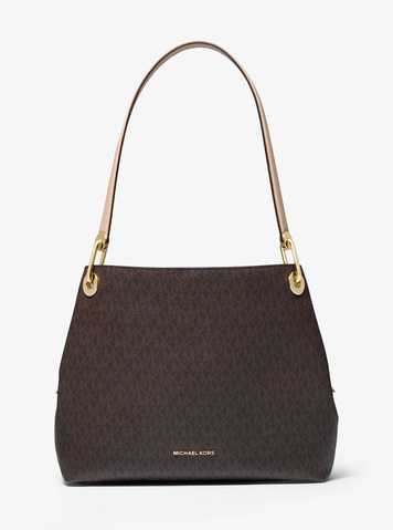 raven logo shoulder bag michael kors