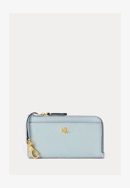 RALPH LAUREN Textured Leather L-Zip Card Case Wallet Alpine Blue 432P10422-003 &mdash; фото 1 из 3