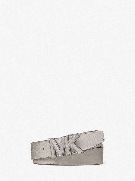 Logo Buckle Leather Belt PEARL GREY Michael Kors Mens — Фото, Картинка BAG❤BAG Купить оригинал Украина, Киев, Житомир, Львов, Одесса ❤bag-bag.com.ua
