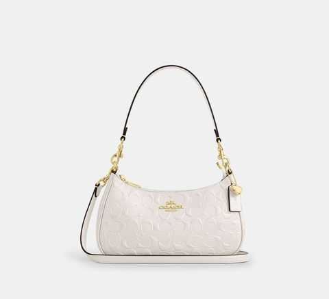 kannnaRHODE SKIN TERRY BAG/ ハイライトミルク ᐉ COACH Teri Shoulder Bag In Signature Leather With Heart Charm