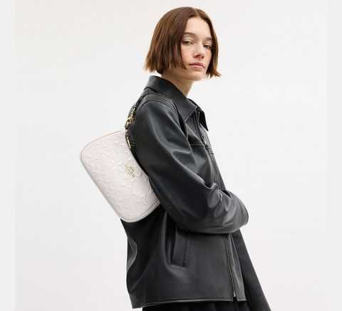 kannnaRHODE SKIN TERRY BAG/ ハイライトミルク ᐉ COACH Teri Shoulder Bag In Signature Leather With Heart Charm