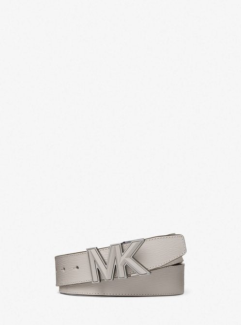 Logo Buckle Leather Belt PEARL GREY MICHAEL KORS — Фото, Картинка BAG❤BAG Купить оригинал Украина, Киев, Житомир, Львов, Одесса ❤bag-bag.com.ua