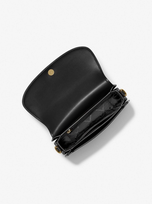 Mila Medium Leather Messenger Bag BLACK MICHAEL KORS — Фото, Картинка BAG❤BAG Купить оригинал Украина, Киев, Житомир, Львов, Одесса ❤bag-bag.com.ua