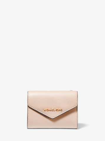 michael kors medium crossgrain leather envelope wallet