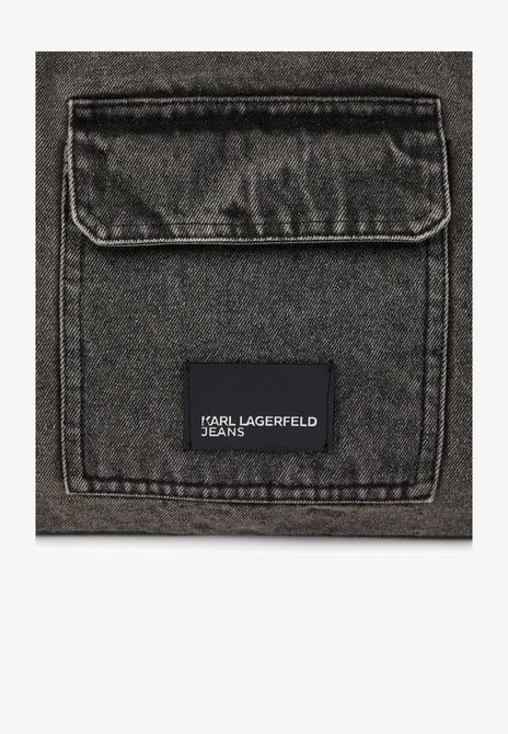 KARL LAGERFELD Hobo Unisex Handbag BLACK / GREY B1W50004-2IN &mdash; фото 5 з 6