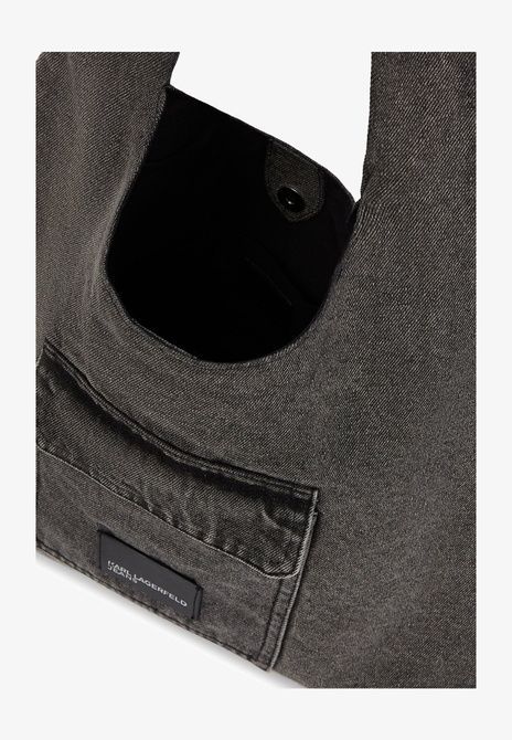 KARL LAGERFELD Hobo Unisex Handbag BLACK / GREY B1W50004-2IN &mdash; фото 4 з 6