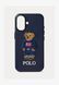 RALPH LAUREN Bear Iphone 16 Case Mobile Unisex Phone Case Navy/Multi-Coloured Navy / Multi-Coloured 405P14591-001 &mdash; фото 1 из 4