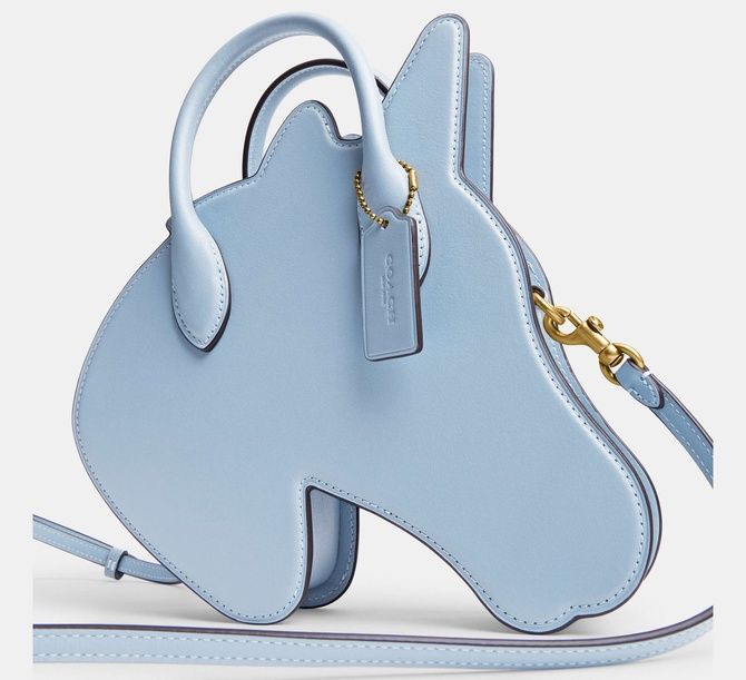 COACH Unicorn Bag In Regenerative Leather Brass / Bluebell CAM59 &mdash; фото 8 из 8
