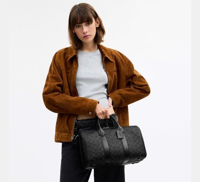 COACH Compass Bag 35 In Signature Canvas Black Signature CCD92 &mdash; фото 7 з 7