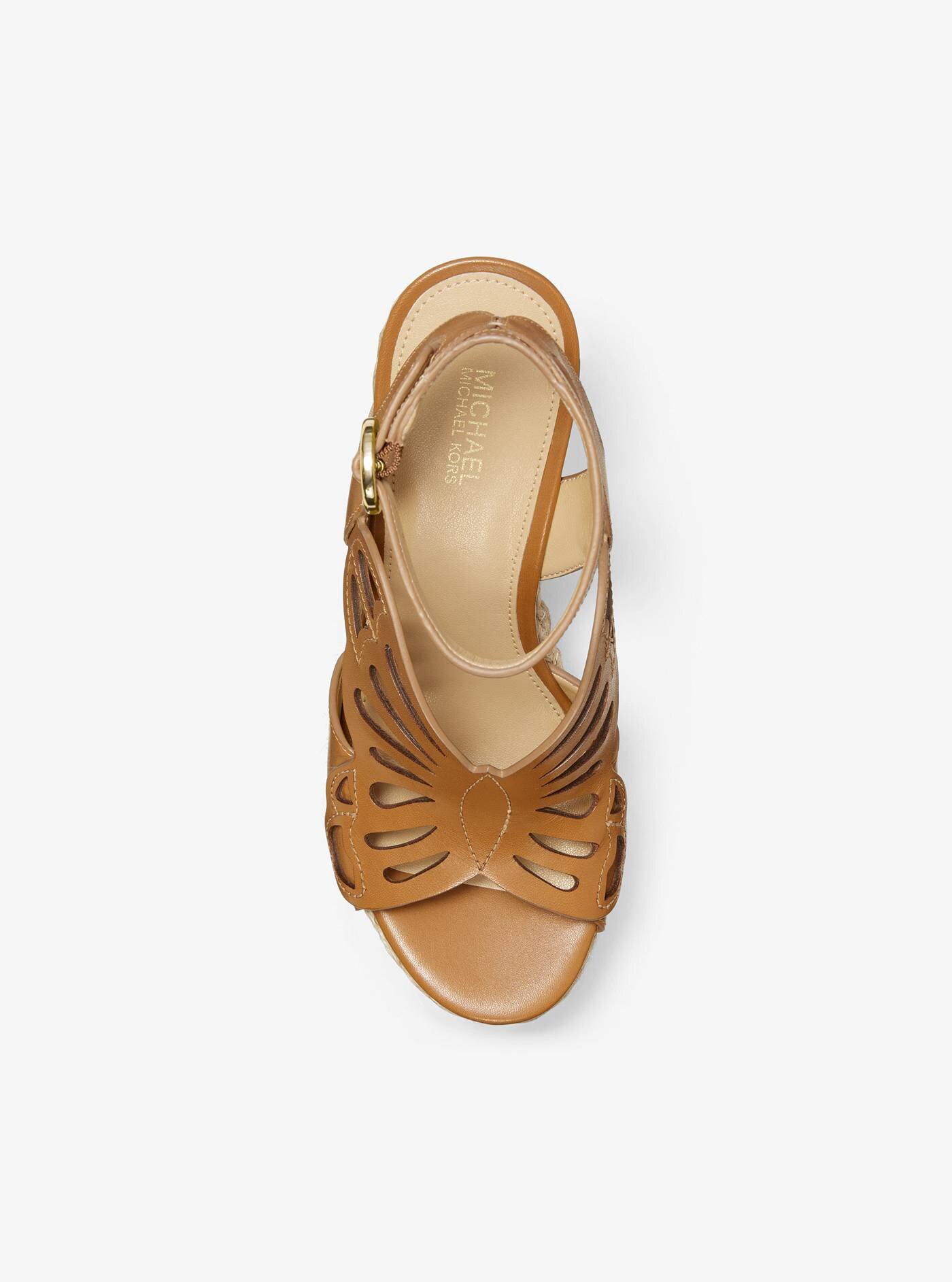 felicity leather butterfly wedge