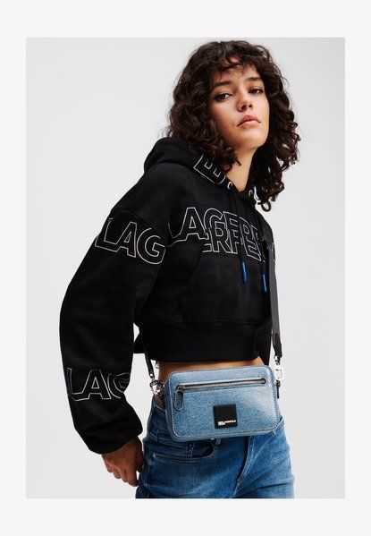 KARL LAGERFELD Logo Crossbody Bag Coated Blue A1W30326 &mdash; фото 1 из 5
