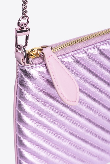 Classic Flat Bag Metal Chevron LILAC-COLOUR-BLOCK Pinko — Фото, Картинка BAG❤BAG Придбати оригінал Україна, Київ, Житомир, Львів, Одеса ❤bag-bag.com.ua