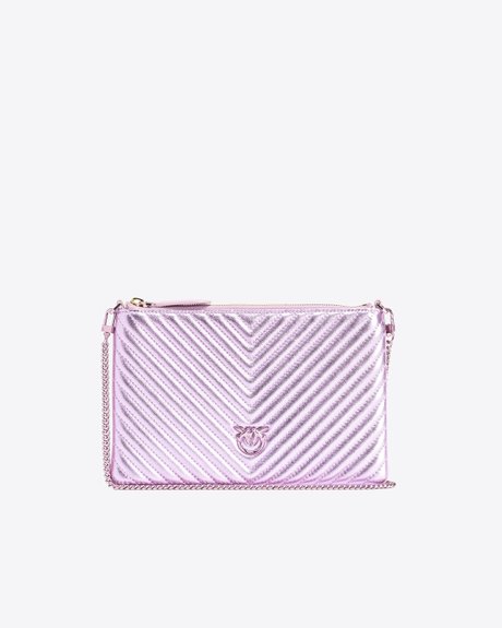 Classic Flat Bag Metal Chevron LILAC-COLOUR-BLOCK Pinko — Фото, Картинка BAG❤BAG Придбати оригінал Україна, Київ, Житомир, Львів, Одеса ❤bag-bag.com.ua