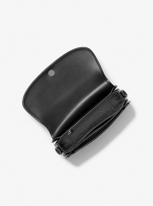 Mila Medium Leather Messenger Bag BLACK MICHAEL KORS — Фото, Картинка BAG❤BAG Купить оригинал Украина, Киев, Житомир, Львов, Одесса ❤bag-bag.com.ua