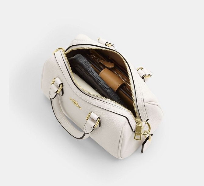 COACH Mini Rowan Crossbody Bag Gold / Chalk CW328 &mdash; фото 5 из 10