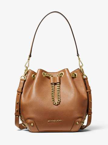 MICHAEL KORS® ᐉ Alanis Medium Pebbled Leather Bucket Bag 【ACORN】 Ціна 13  811 грн — Наличие уточняйте #30T9GNJM2L Купити в інтернет-магазині BAG❤BAG  • Київ, Львів, Одеса, Харків, Житомир • Доставка по всій Україні!