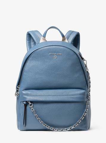 michael kors blue leather backpack