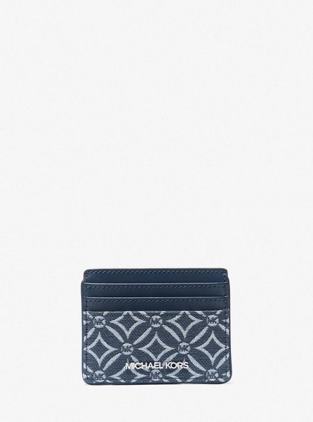 Jet Set Travel Large Logo Jacquard Card Case Denim MICHAEL KORS — Фото, Картинка BAG❤BAG Купить оригинал Украина, Киев, Житомир, Львов, Одесса ❤bag-bag.com.ua