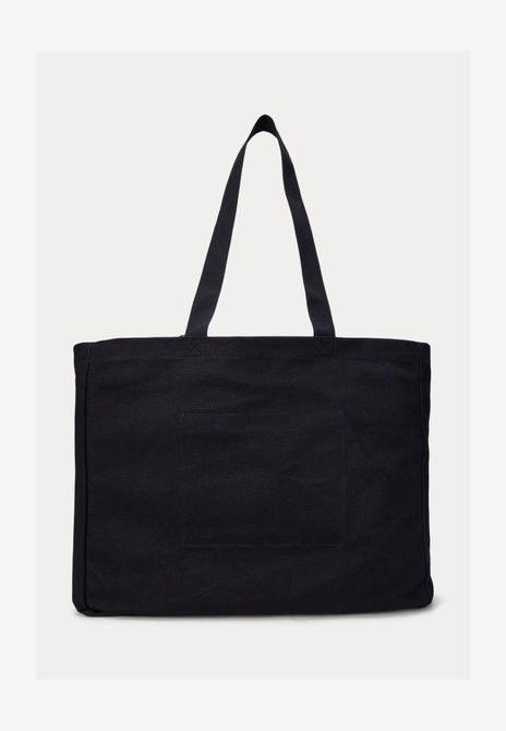 RALPH LAUREN Embroidered Canvas Tote Unisex Tote Bag Black BLACK 405962436-001 &mdash; фото 3 из 6