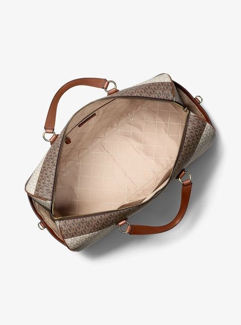 MICHAEL KORS Grayson Extra-Large Striped Signature Logo Weekender Bag VANILLA / LUGGAGE 35S6GGYU4U &mdash; фото 5 з 6