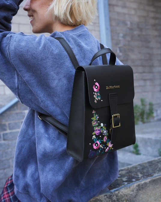 Vintage Floral Leather Mini Backpack BLACK KIEV Dr. Martens — Фото, Картинка BAG❤BAG Купить оригинал Украина, Киев, Житомир, Львов, Одесса ❤bag-bag.com.ua